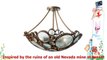 Varaluz 165S03HO Fascination 3Light Semi Flush  Hammered Ore Finish with Clear Recycled
