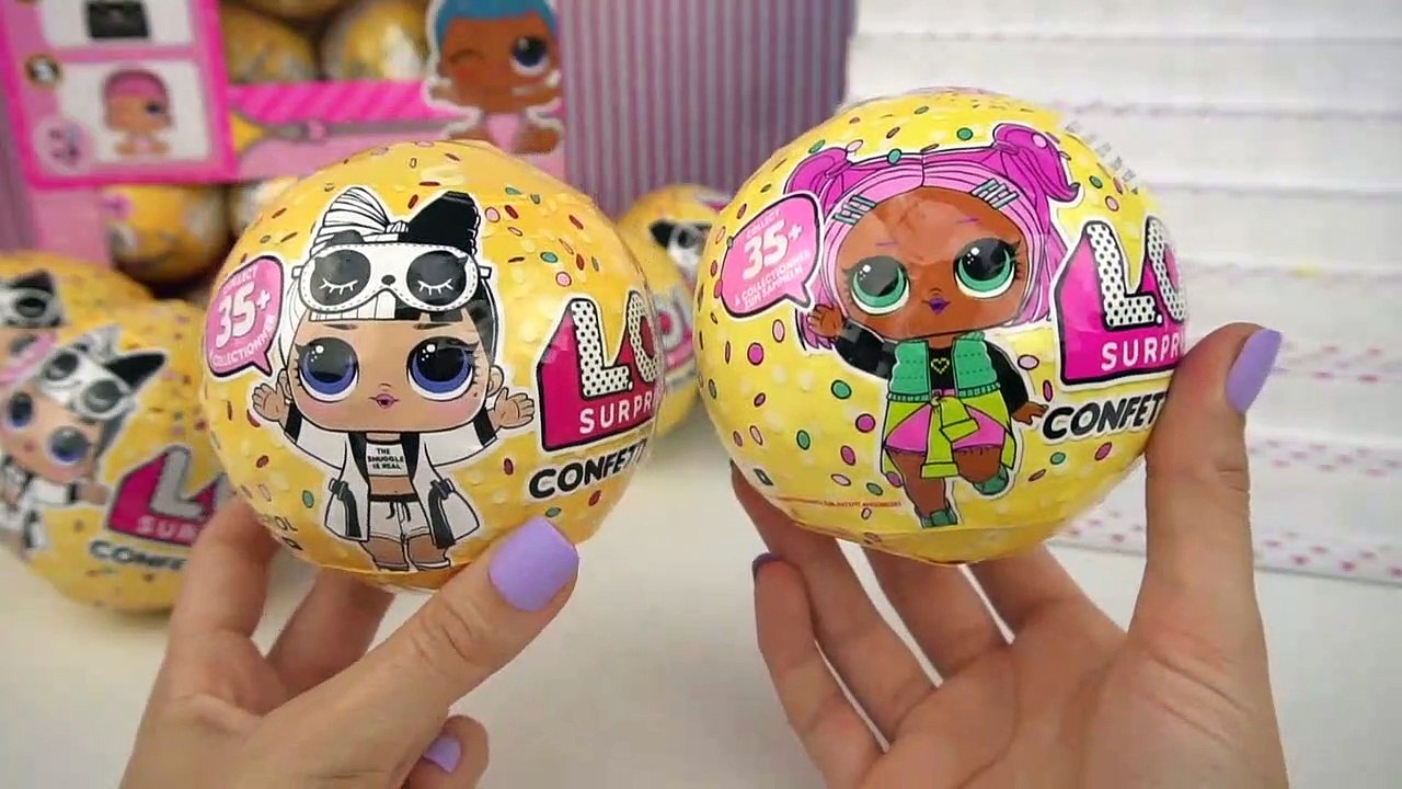 LOL Surprise Confetti Pop Wave 2 & Full Case of Lil Sisters Series 3 -  Lil Punk Boi & Unicorn | Boomerang