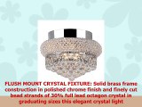 Worldwide Lighting Empire Collection 3 Light Chrome Finish and Clear Crystal Flush Mount