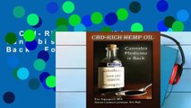 Cbd-Rich Hemp Oil: Cannabis Medicine Is Back  For Kindle