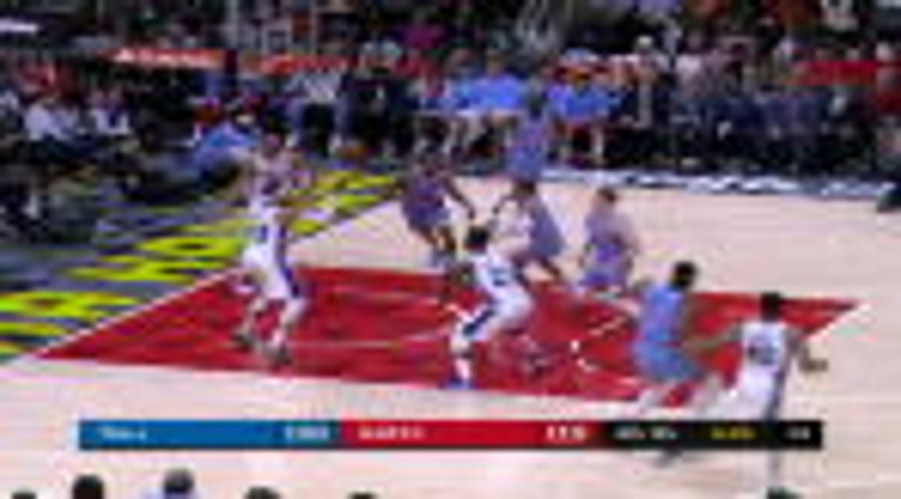Collins with big block on Harris