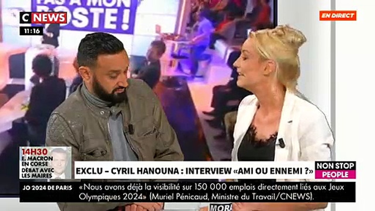 Elodie Gossuin débarque par surprise sur le plateau de "Morandini Live" face à Cyril Hanouna - VIDEO