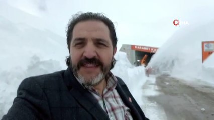 Van-Bahçesaray karayolunda Nisan ayında karla mücadele