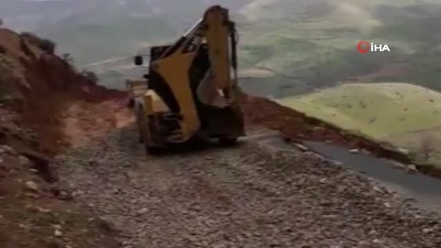 Gercüş Köy Yolunda Heyelan