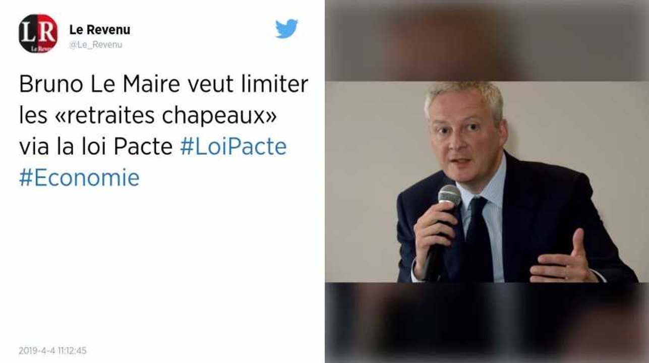 Les « retraites chapeaux » bientôt limitées à 30 % du salaire du dirigeant, annonce Bruno Le Maire