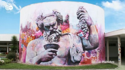 Arte de rua e deuses gregos