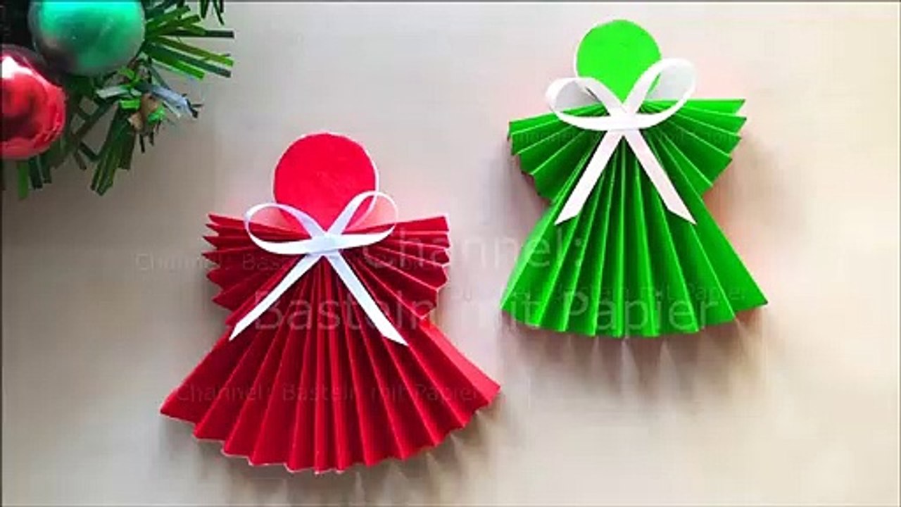 Weihnachten Basteln: Weihnachtsengel basteln mit Papier - Weihnachtsdeko  selber machen - DIY Origami - video Dailymotion