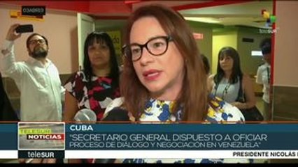 Espinosa: ONU dispuesta a oficiar proceso de diálogo en Venezuela