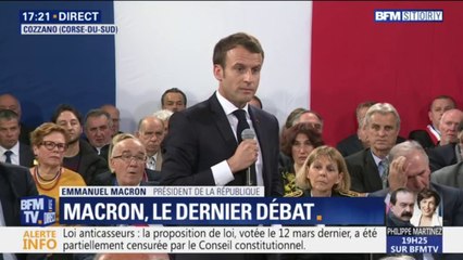 Emmanuel Macron en Corse: "Je ne réponds pas en tant que président de la République à une