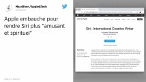 Apple France cherche un(e) candidat(e) pour écrire les futures répliques de Siri