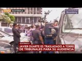 Javier Duarte llega a la Torre de Tribunales para su audiencia en Guatemala
