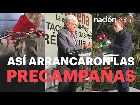Así arrancaron las precampañas de AMLO, Meade y Anaya