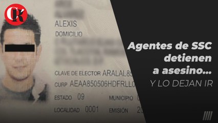 Agentes de SSC detienen a asesino... y lo dejan ir