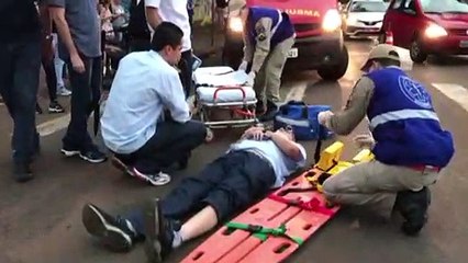 Homem fica ferido em colisão na Região Central