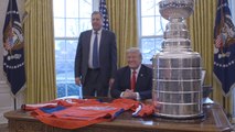 Trump With The Stanley Cup Winners At The White House