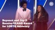 Jay-Z And Beyonce Pick Up Their GLAAD Award
