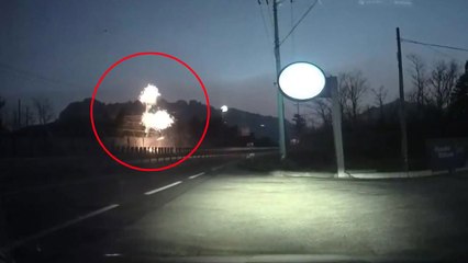 펑 하는 소리와 불꽃이...고성 산불 최초 발화 순간 / YTN