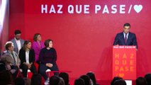 Sánchez apela a la movilización en la presentación de su campaña