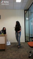 Girls are enjoying in OFfice TIKTOK