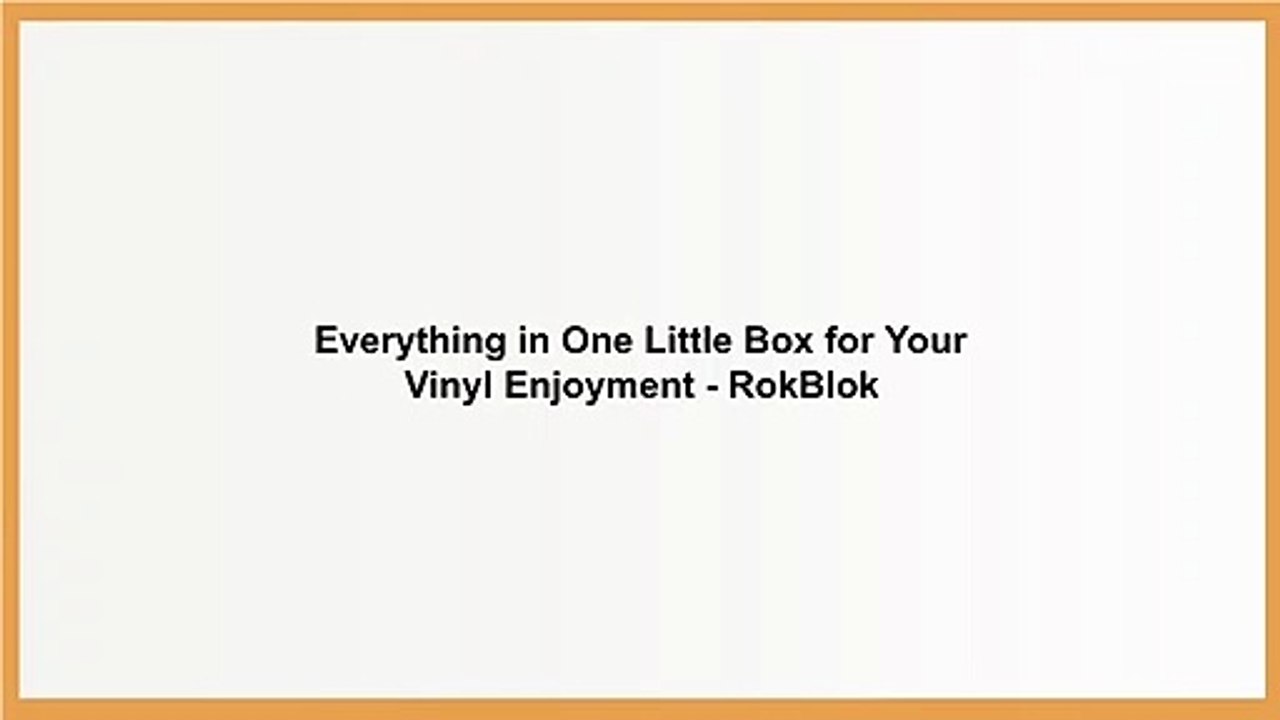 Everything in One Little Box for Your Vinyl Enjoyment - RokBlok