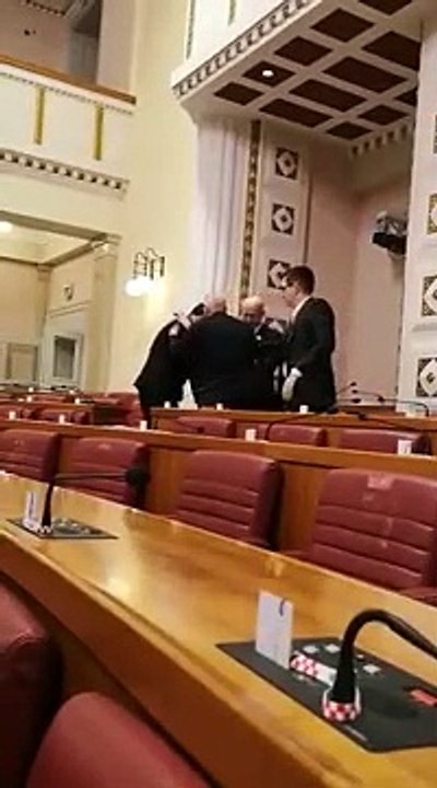Ivana Pernara vuku van, Bunjca drže zastupnici: "Majmune, prebit ću te"