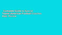 Complete Guide to Special Teams (American Football Coaches Ass)  Review