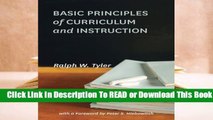 Online Basic Principles of Curriculum and Instruction  For Online