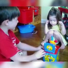Funny video of children afraid form toys. amazing,,,