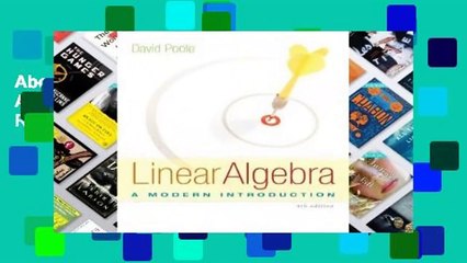 About For Books  Linear Algebra: A Modern Introduction  Review