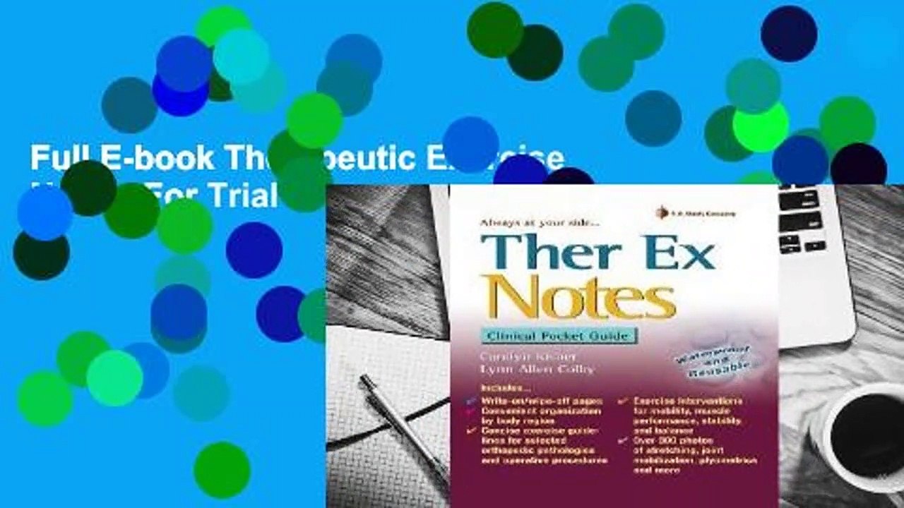 Full E-book Therapeutic Exercise Notes  For Trial