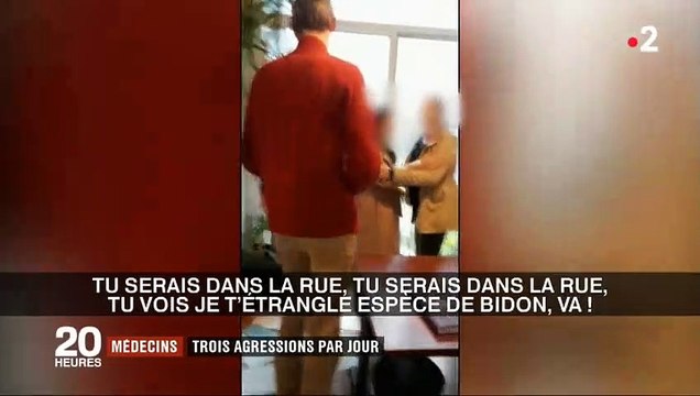 Agressé par une patiente, un médecin témoigne, images à l'appui dans le 20h de France 2 - Regardez