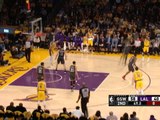 Caruso follows miss with a dunk