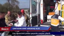 Aracıyla takla atan lise öğrencisi yaralandı