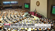 National Assembly ratifies South Korea-U.S. defense cost-sharing deal