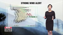 Strong wind continues within dry weather