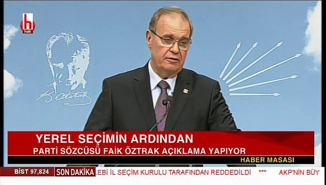 Yenilgiyi kabul edemeyen AKP iptal istedi ret geldi / Faik Öztrak basın açıklaması