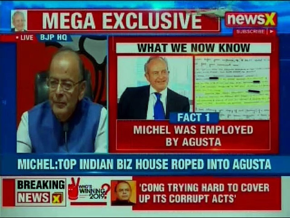 Arun Jaitley Slams Congress On Christian Michel's Chargesheet, AgustaWestland chopper deal case