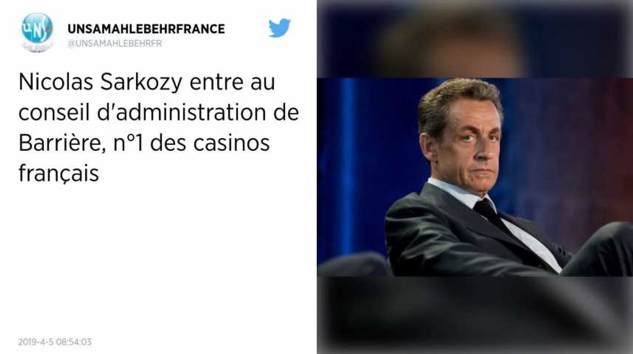 Nicolas Sarkozy rejoint le conseil d’administration des casinos Barrière