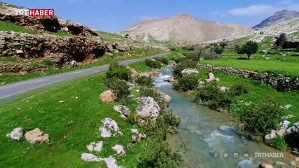 Dağlar arasında gizlenmiş şelaleler