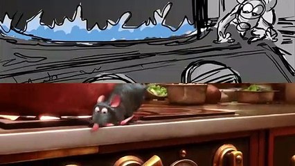 Remy in the Kitchen from Ratatouille | Pixar Side by Side