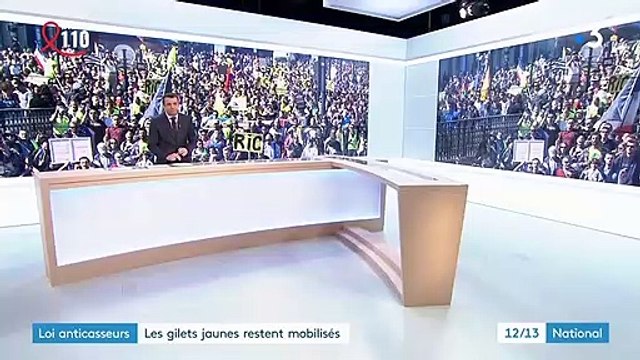 Loi anti-casseurs : les gilets jaunes restent mobilisés