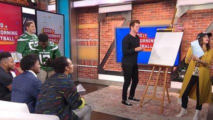 Jets players, 'GMFB' crew face off in football pictionary