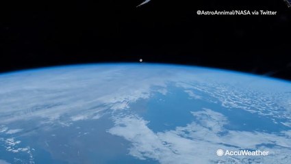 Astronaut shares stunning footage of moonset from space station