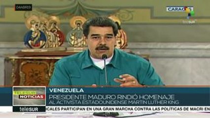 Pdte. Nicolás Maduro destaca legado de Martin Luther King