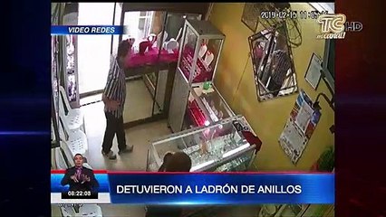 Apresaron a un sospechoso tras intentar robar una joyería en Guayaquil