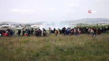 Yunanistan'dan Kuzey Makedonya'ya Geçmeye Çalışan Göçmenler Polisle Çatıştı