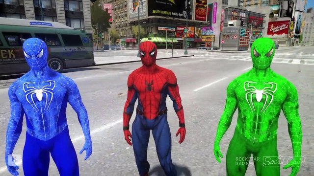 DEADPOOL TEAM VS SPIDER-MAN, GREEN SPIDERMAN, BLUE SPIDERMAN, ORANGE SPIDERMAN