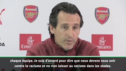 33e j. - Emery : "Ne rien céder au racisme dans les stades"