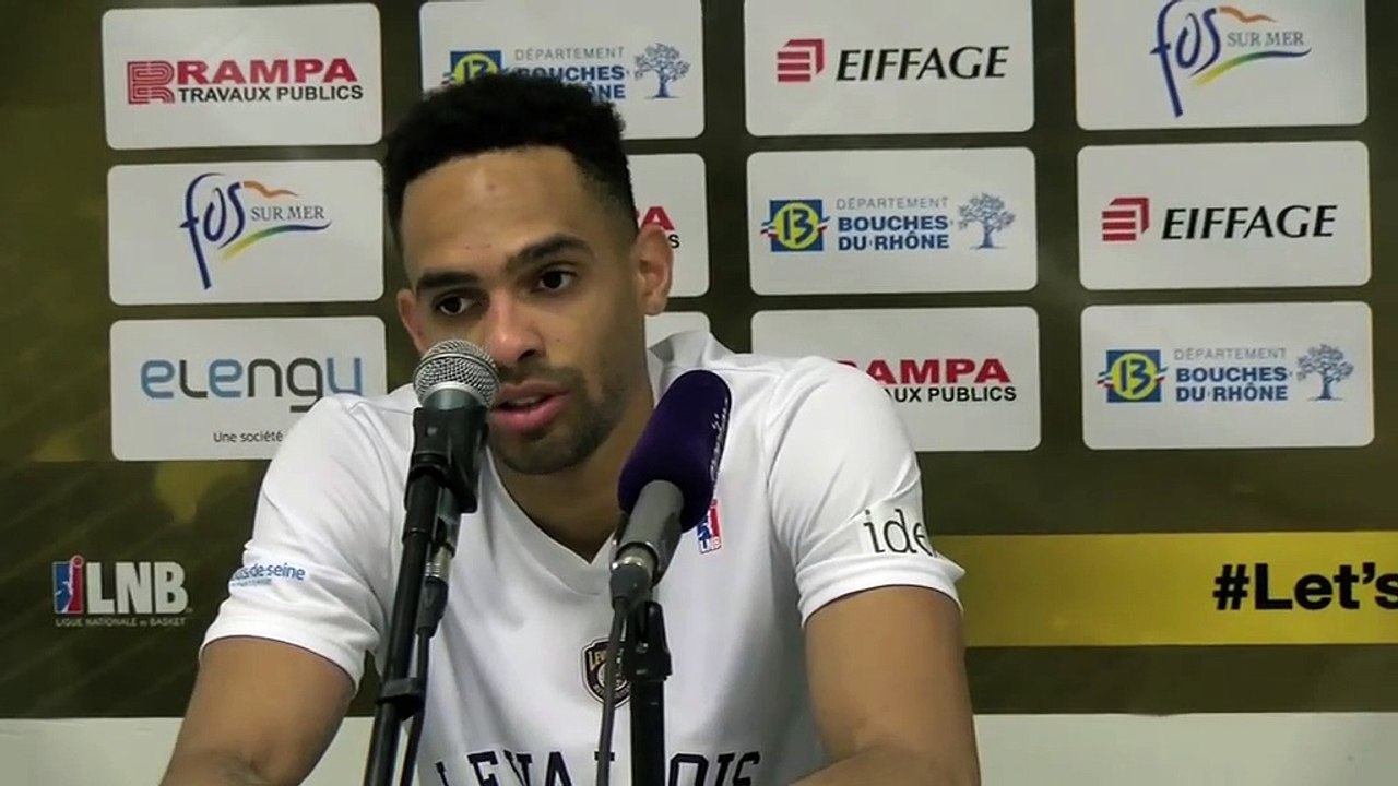 David Michineau meneur Levallois après la victoire à Fos