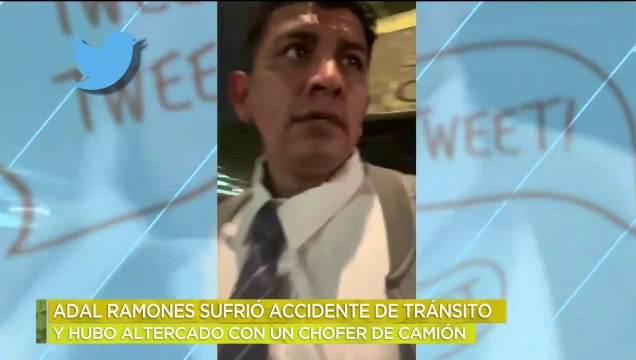 ¡Adal Ramones sufrió un accidente de tránsito! El chofer que le pegó a su auto se puso muy agresivo.